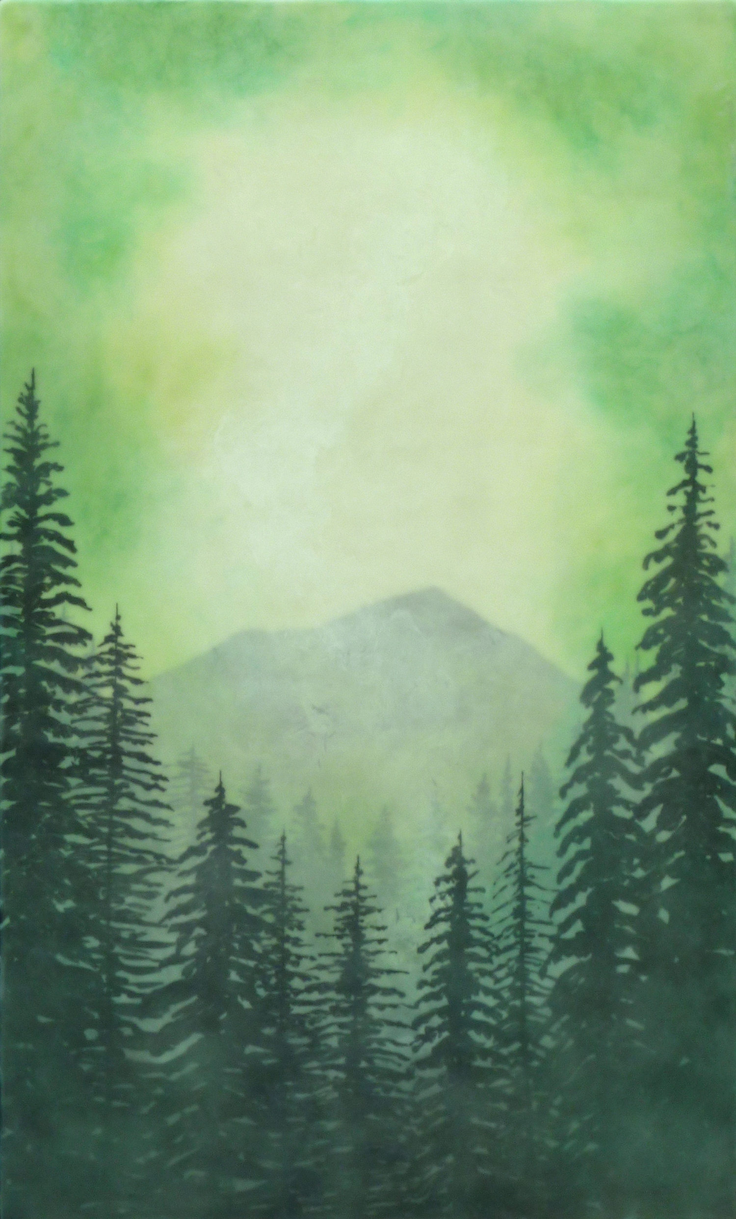 Bridgette Meinhold, "Green Season," 30" x 18"
