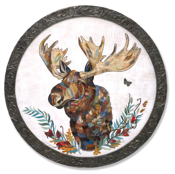 "Willow King" mixed media artwork by Dolan Geiman, 54" in diameter