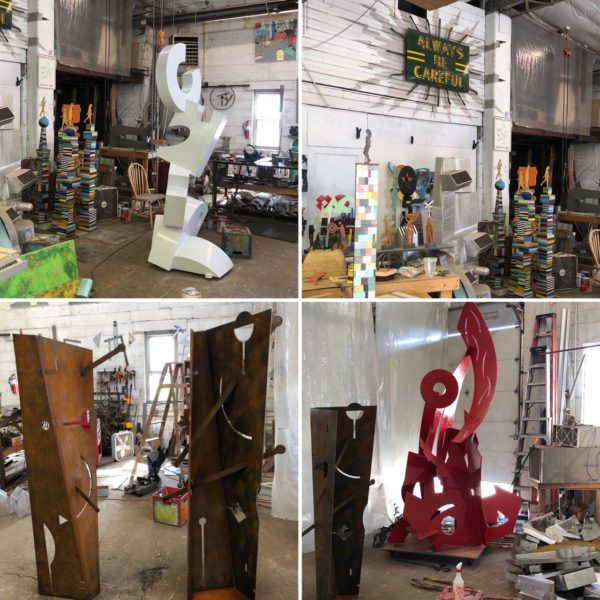 Visiting the studio of Richard Taylor, W.I.
