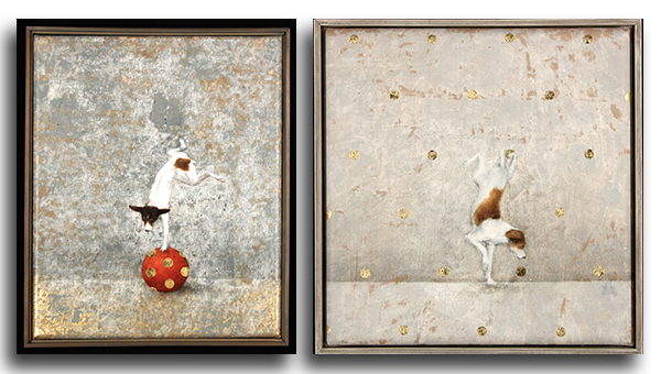Dog paintings by Pamela Murphy, by commission