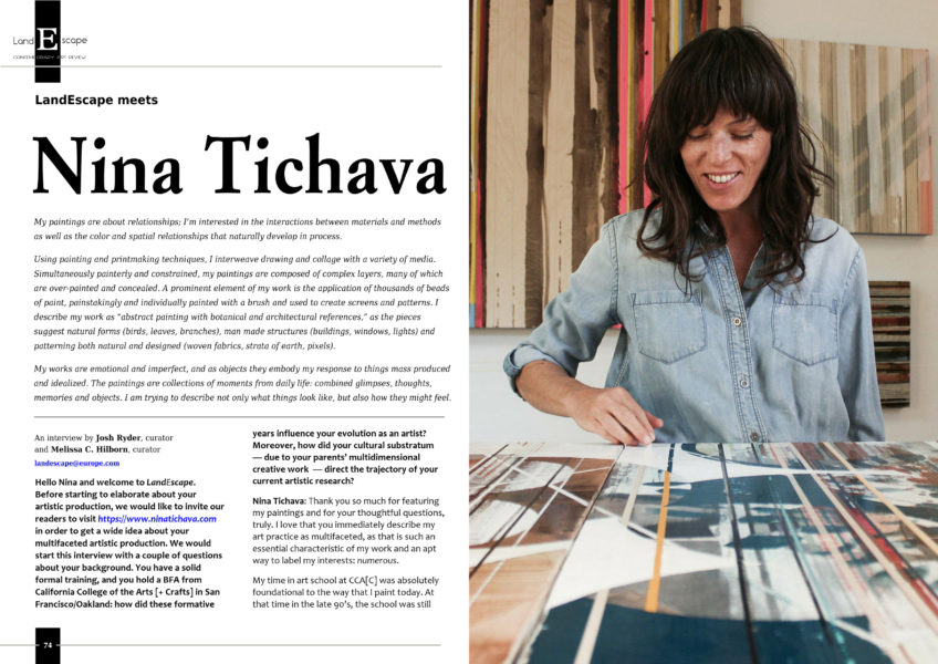 Nina Tichava in LandEscape Art Review Magazine