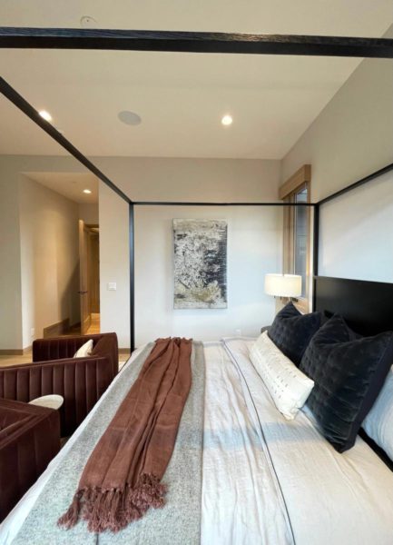 An installation of daSilva's 60" x 36" piece, in mixed media