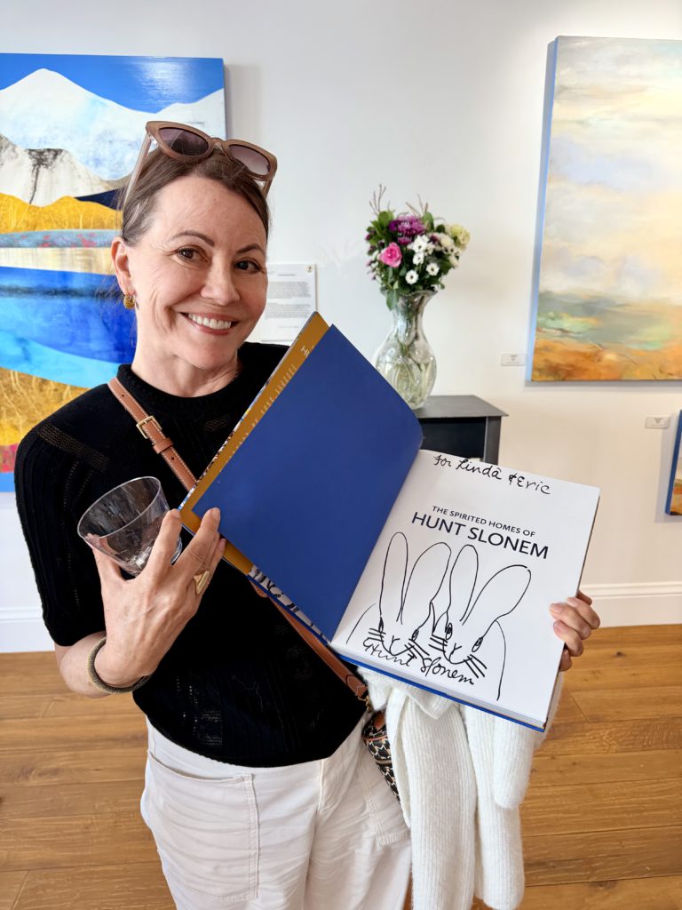 One of our happy guests, with her signed book