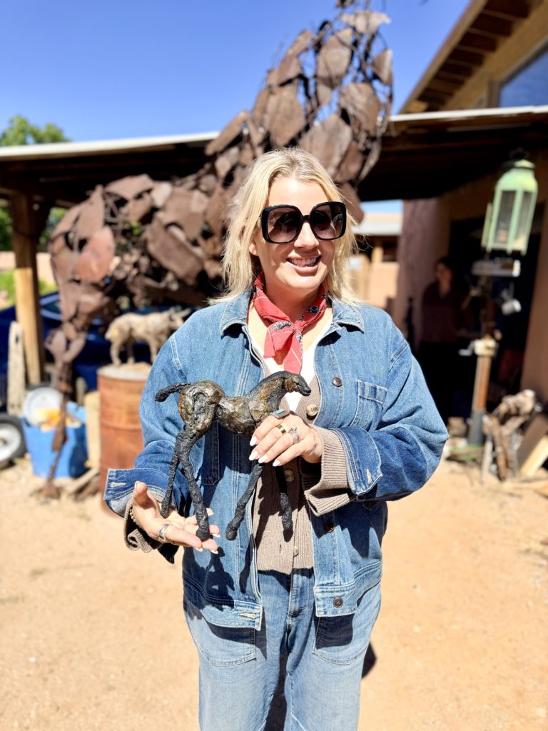 One of our guests with her new sculpture!