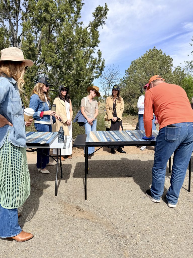 An outdoor demonstration by Michael Kessler: his work, the land, and the sky