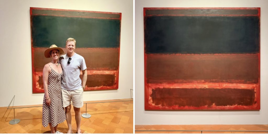 An untitled piece by Mark Rothko, in the "red and brown" room of Palozzo Strozzi, Florence