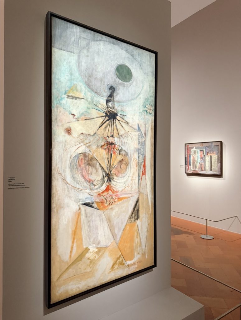 An early, figurative work by Mark Rothko, with a landscape in the background.