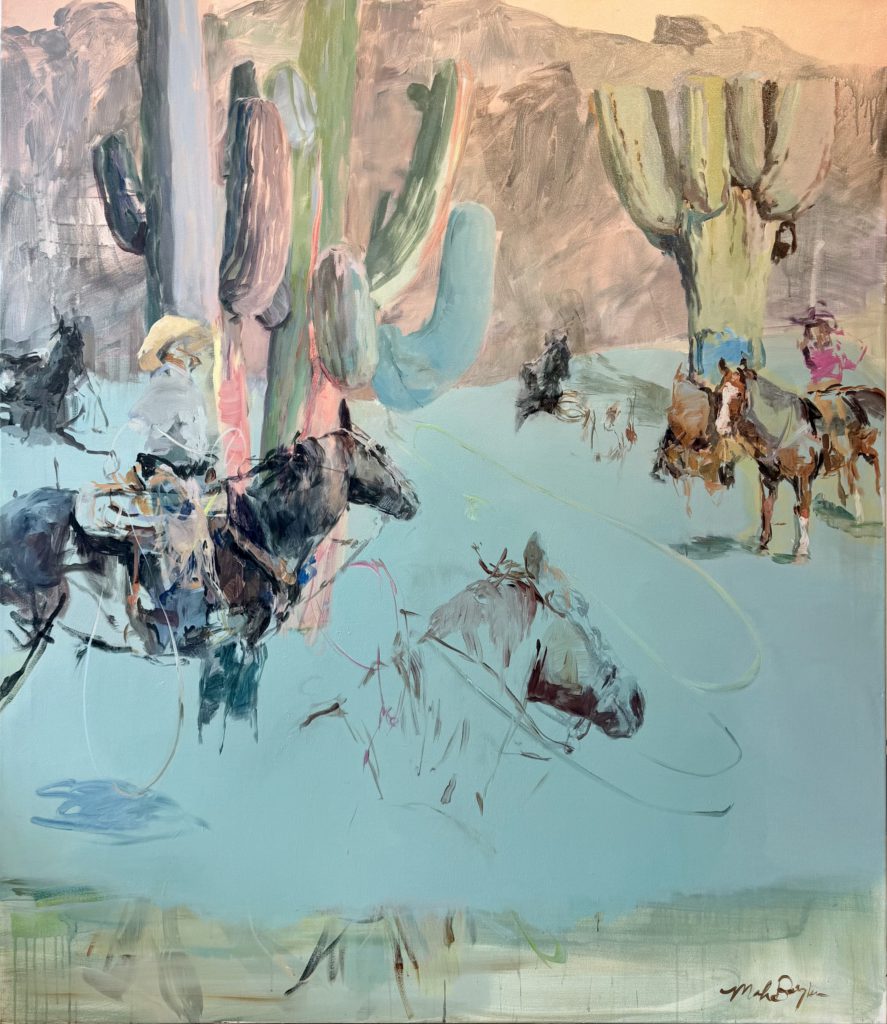 "Yippee-Ki-Yay," 70" x 60", acrylic